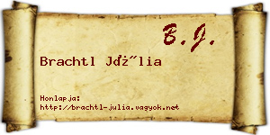Brachtl Júlia névjegykártya